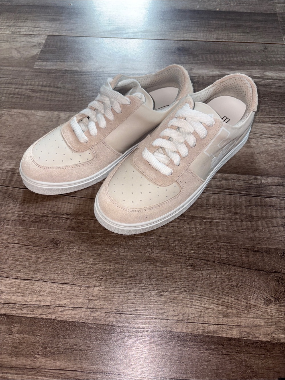 Etro Women's Cream and Light Pink Low-Top Sneakers